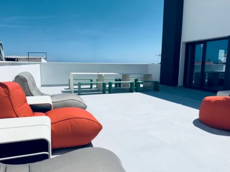 Remote worker stay Green Living Coliving Barcelona in Castelldefels Spain